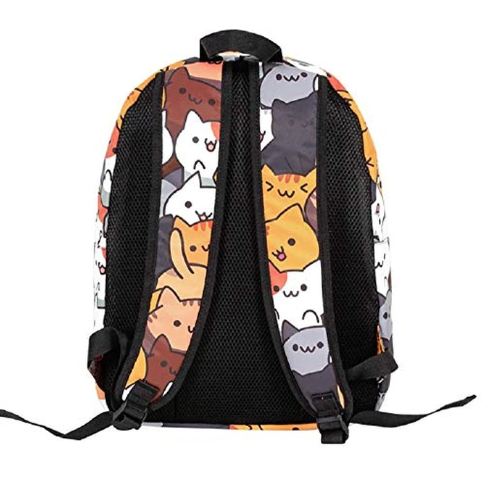 GK-O Cute Anime Cat Canvas Backpack Bookbag Daypack Travel Casual Bag Laptop Bag by GK-O - Image 4