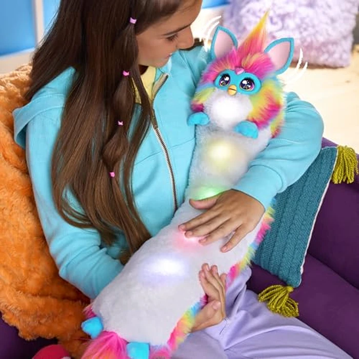 FURBY DJ Interactive Toy, Super Snuggly Rainbow Electronic Plush with Music, Lights, Motion, & Games, Speaks English & Furbish, 32in Long, Ages 6+ by Furby - Image 3