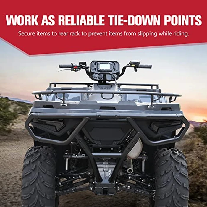 A & UTV PRO Rear Rack Extender for Polaris Sportsman 570 450 H.O. 2021 2022 2023 2024 2025, Heavy Duty Steel ATV Back Luggage Rack Extender Accessories, Replace OEM #2884841, Black by A & UTV PRO - Image 4