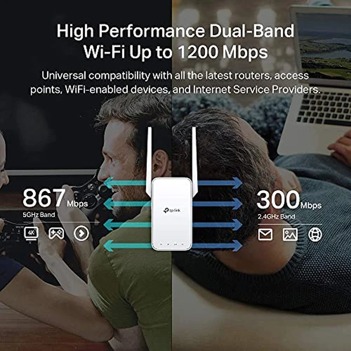 TP-Link AC1200 WiFi Extender (RE315) - Covers up to 1,500 Sq.ft and 25 Devices, Up to 1200Mbps, Dual Band WiFi Booster Repeater, Access Point Mode by TP-Link - Image 3