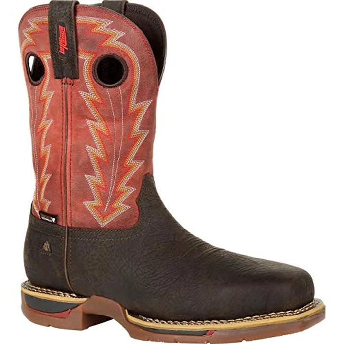 ROCKY Long Range Composite Toe Waterproof Western Boot Size 10(W) Brown and Red by ROCKY - Used - Very Good condition - US$69.70