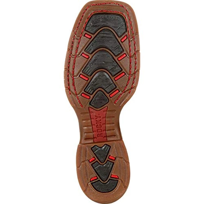ROCKY Long Range Composite Toe Waterproof Western Boot Size 10(W) Brown and Red by ROCKY - Image 2