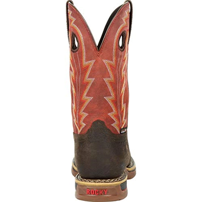 ROCKY Long Range Composite Toe Waterproof Western Boot Size 10(W) Brown and Red by ROCKY - Image 4