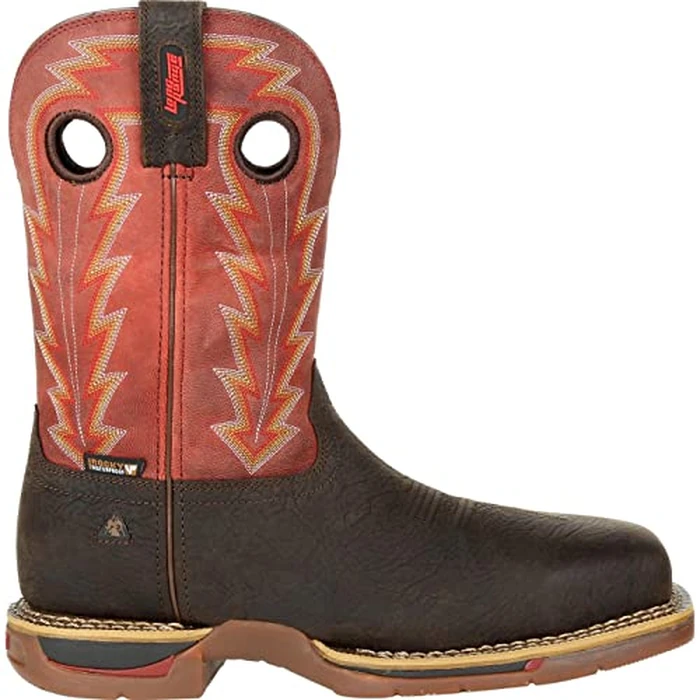 ROCKY Long Range Composite Toe Waterproof Western Boot Size 10(W) Brown and Red by ROCKY - Image 7