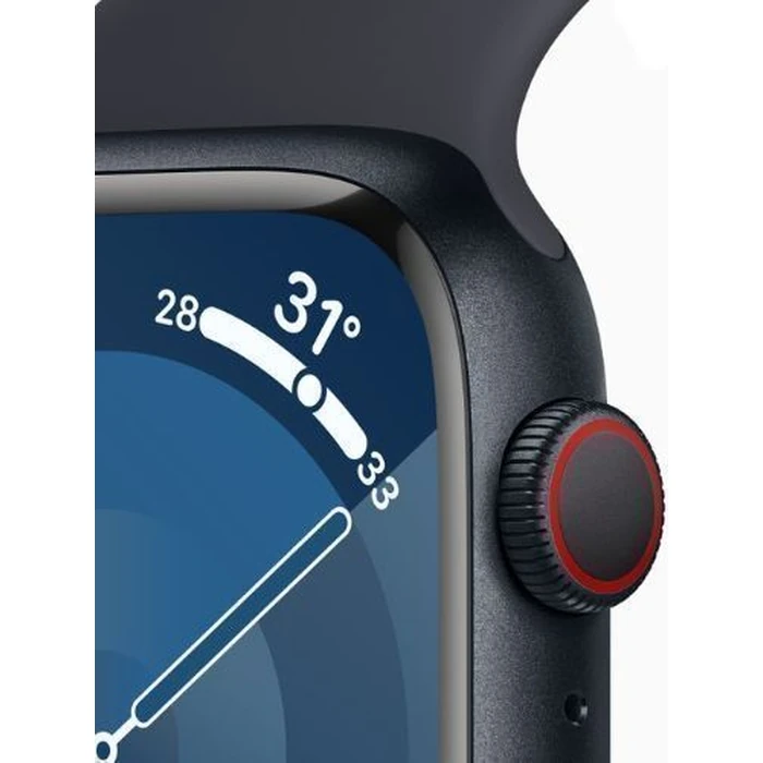 Apple Watch Series 9 (Cellular + GPS) - 64GB - 45mm - Midnight Aluminum Case with Midnight Textile Solo Loop Band - One Size by Apple - Image 3