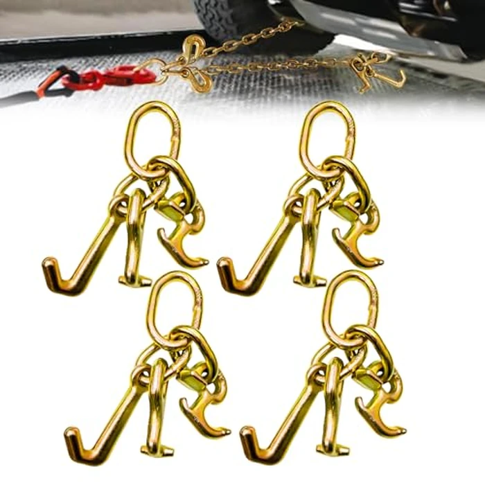 SENKEYFE RTJ Cluster Hooks 5400LBS, Towing Tie Down Cluster Hook 5/16", G70 Tow Bridle Hook Truck Accessories Equipment, J Hooks Towing Heavy Duty for Car Trucks Hauler Wrecker（4PC） by SENKEYFE - Used - Like New condition