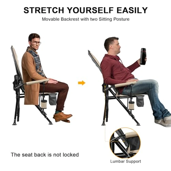 REALEAD Heated Camping Chair - Fully Padded - Heated Chairs Outdoor Sports - Supports 400 lbs - Portable Heated Outdoor Camp Chair for Sport Events - Battery NOT Included by REALEAD - Image 5