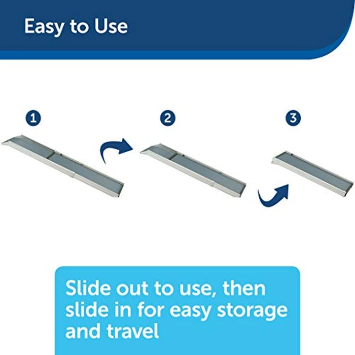 PetSafe Happy Ride Telescoping Dog Ramp - Portable Lightweight Pet Ramp - Ideal for Cars, Trucks and 4X4s, Durable Aluminium Frame Supports Up to 180 kg, Side Rails and High-Traction Surface Design by PetSafe - Image 5