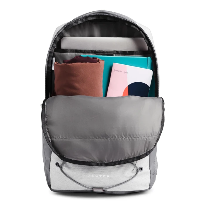 THE NORTH FACE Women's Everyday Jester Laptop Backpack - PFAS Free, TNF White Metallic Mélange/Mid Grey-NPF, One Size by The North Face - Image 5