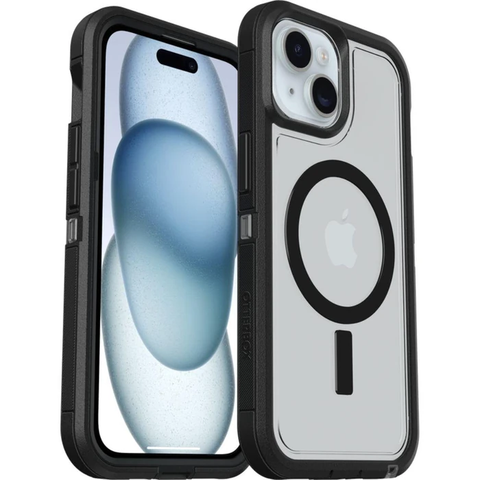 OtterBox Defender XT Clear Phone Case with MagSafe for iPhone 16 - Dark Side (Clear/Black) by OtterBox - Refurbished - Premium condition - US$45.83