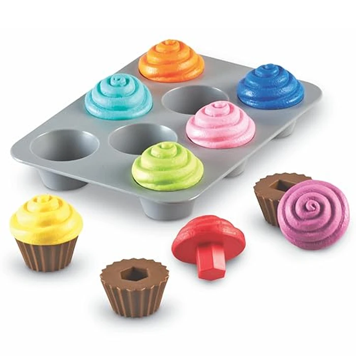 Learning Resources Smart Snacks Shape Sorting Cupcakes - Toddler Girl and Boys Toys, Play Food, Toy Kitchen Accesories, Fine Motor Skills, Preschool Montessori, Shape Sorter, Kids Birthday by Learning Resources - Image 1