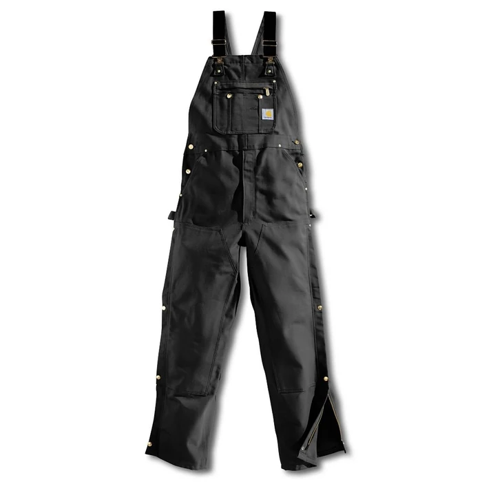 Carhartt Men's Firm Duck Bib Overall, Black, W44 x L34 by Carhartt - Image 2