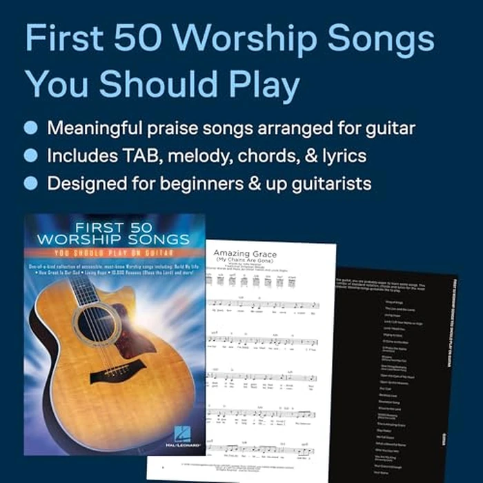 First 50 Worship Songs You Should Play on Guitar by Hal Leonard - Used - Like New condition - US$15.00