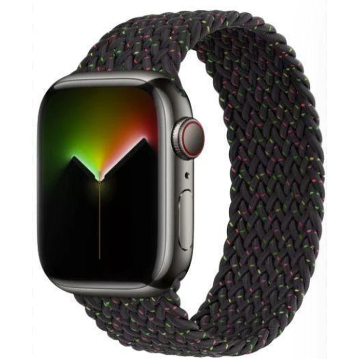 Apple Watch Braided Solo Loop (45mm) - Black Unity - Size 11 by Apple - Image 2
