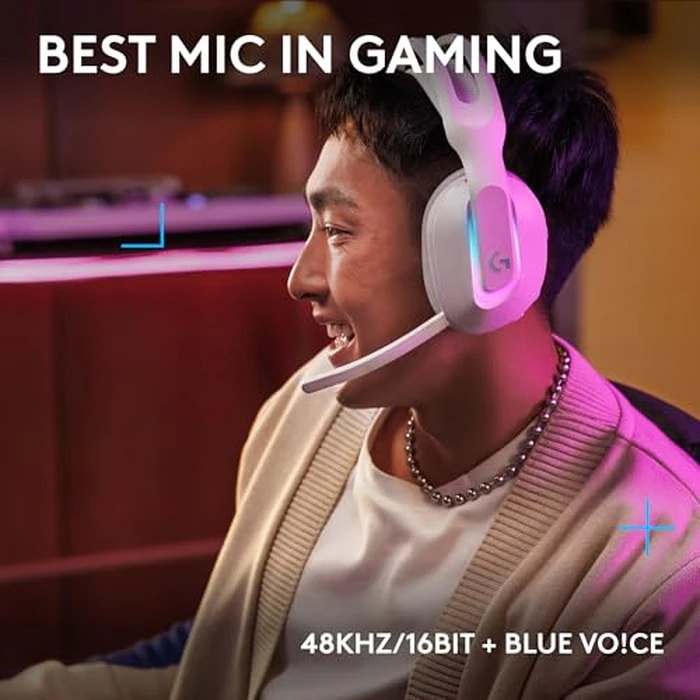 Logitech G522 Lightspeed Wireless Gaming Headset, Full-Band Mic, Advanced Audio, Tri-Connect (Lightspeed, Bluetooth, USB A to C), LIGHTSYNC RGB, for PC & Nintendo Switch/Switch 2 - White by Logitech G - Image 3