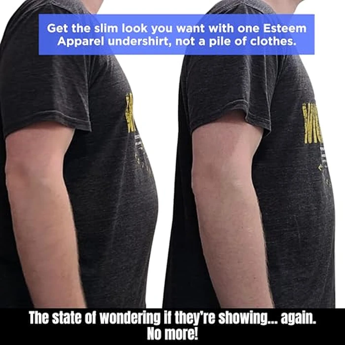 Esteem Apparel Original Men's Chest Compression Shirt to Hide Gynecomastia Slimming Shapewear (White, Medium) by Esteem Apparel - Image 8