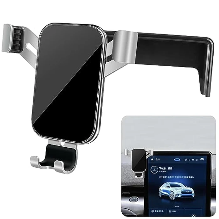 LUNQIN Car Phone Holder for Ford Mustang Mach E 2021 2022 2023 2024 2025 2026 Mach-E Auto Interior Accessories Best Cell Phones Mount Cellphone Mobile Cradle Charging Navigation Bracket Screen Stand by musttrue - Used - Like New condition