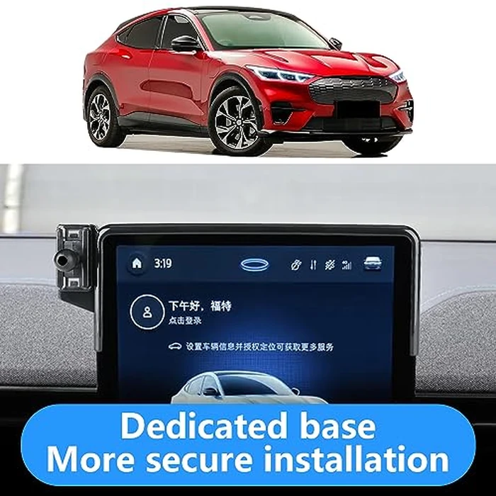 LUNQIN Car Phone Holder for Ford Mustang Mach E 2021 2022 2023 2024 2025 2026 Mach-E Auto Interior Accessories Best Cell Phones Mount Cellphone Mobile Cradle Charging Navigation Bracket Screen Stand by musttrue - Image 3