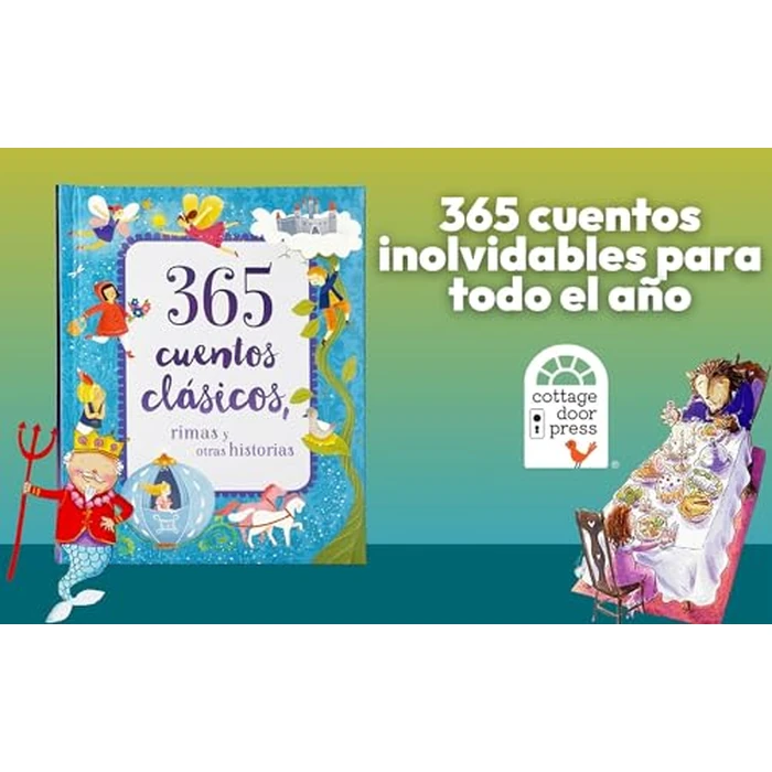 365 Cuentos Clasicos: Rimas y Otras Historias Tesoro de Libro de Cuentos Acolchado (365 Classic Stories, Children's Spanish Language Padded Storybook Treasury) (Spanish Edition) by Cottage Door Press - Image 7