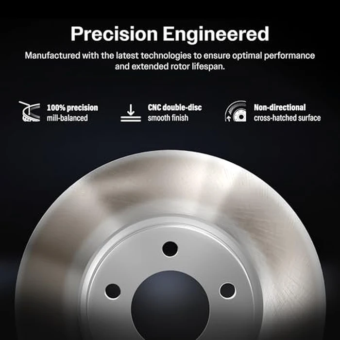 Genius Rear Coated Disc Brake Rotors Pair Replacement For Audi Q7 Q8 e-tron Quattro SQ8 Sportback SQ7 A8 S S6 S8 S7 KG-101731 by Genius - Image 6