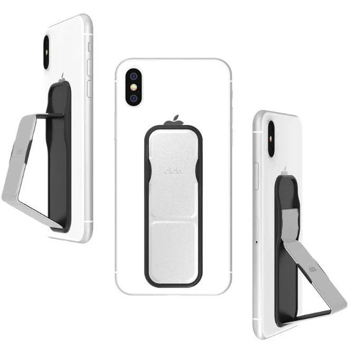 Clckr Stand & Grip Phone Grip - Silver by Clckr - Refurbished - Acceptable condition - US$10.48
