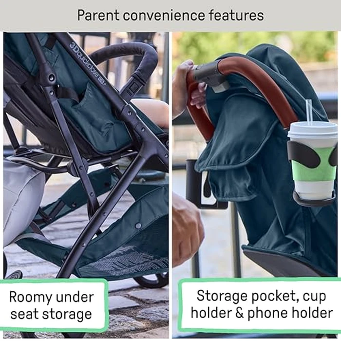 Summer by Ingenuity 3Dquickclose CS+ Compact Fold Stroller Lightweight Stroller with Oversized Canopy, Extra-Large Storage and Compact Fold by Summer Infant - Image 3