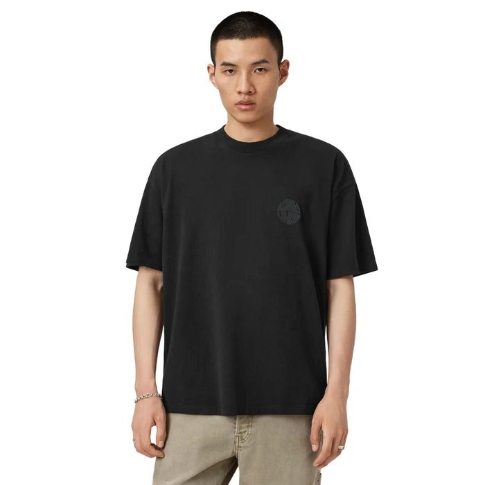 AllSaints Men's Tees Waved Ss Crew Jet Black S by AllSaints - Used - Like New condition