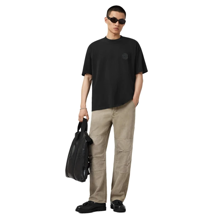AllSaints Men's Tees Waved Ss Crew Jet Black S by AllSaints - Image 3