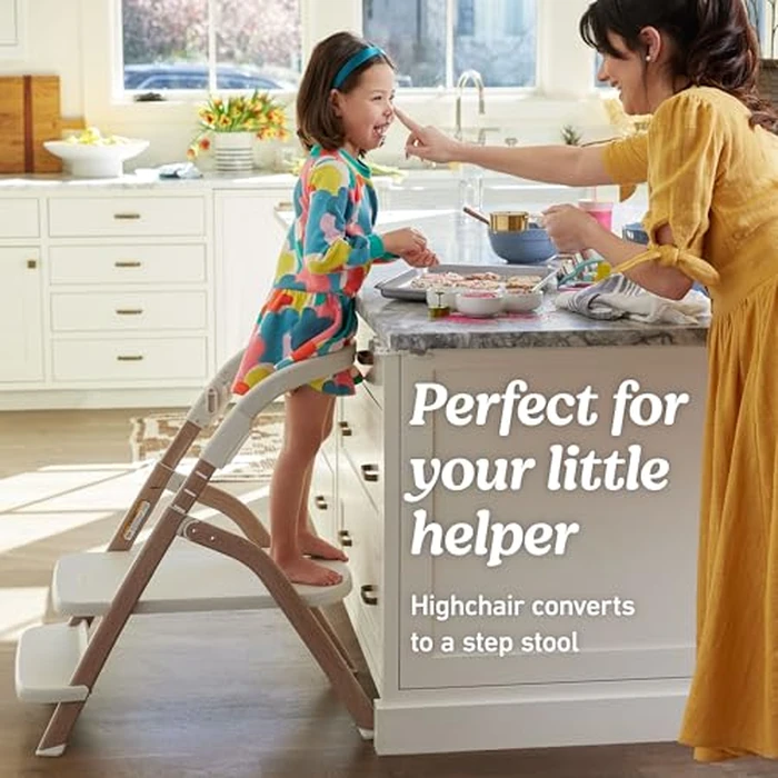 Graco EveryStep 6 in 1 High Chair, Babies and Toddlers Portable Slim High Chair with 6 Growing Stages from Infant to Toddler Seating, Convenient for Dining Time, Featured Design in Misty by Graco - Image 3