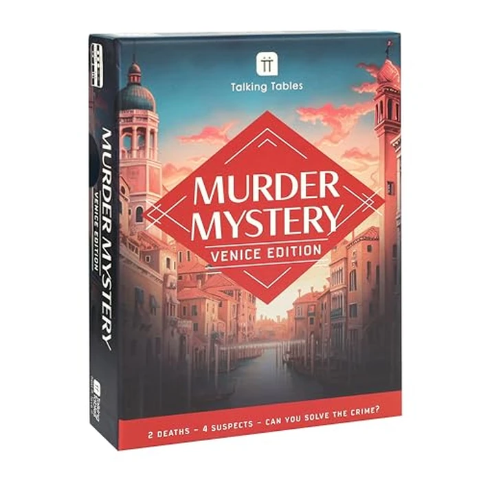 Talking Tables Murder Mystery Venice Edition Game Host Your Own Games Night 3 Endings, Challenges, Clues, Props, Family Games for Teens Adults Brain Teaser Puzzles Ages 16+ Players 1-4 by Talking Tables - Used - Like New condition