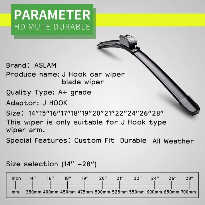 ASLAM Windshield Wipers G-Series 24"+22",All-Season Wiper Blades for Original Equipment Replacement and Refills Replaceable,Double Service Life(set of 2) by ASLAM - Image 3