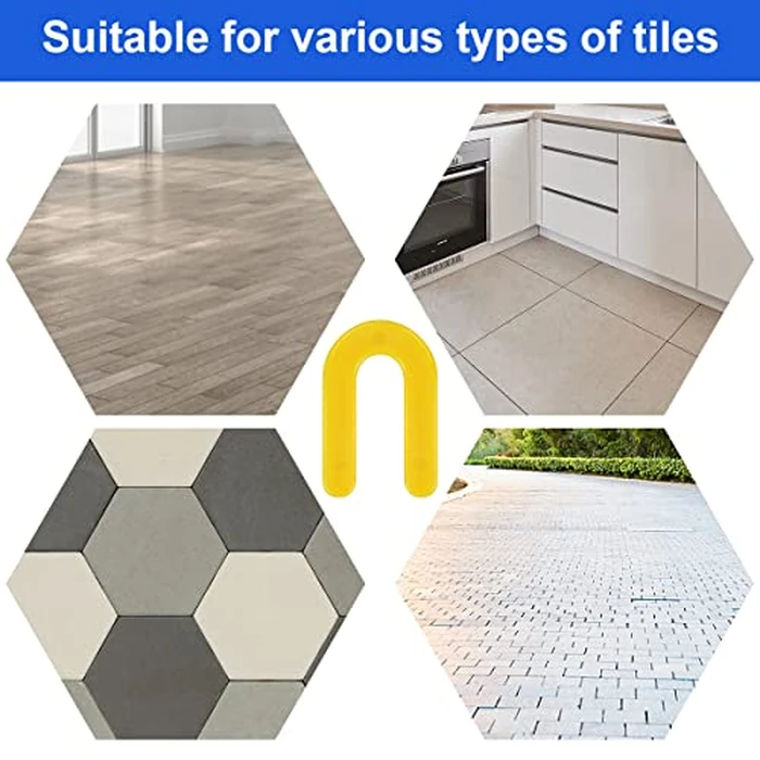 DGSL Tile Leveling System Tile Spacers 3/16 Inch, 300 pieces Horseshoe Shim U Shape Plastic Tile Leveling Clips for Various Types of Tile Leveling by DGSL - Image 3