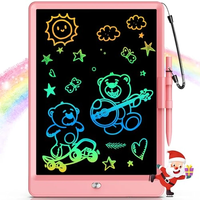 Bravokids 10 Inch LCD Writing Tablet for 3-8 Year Olds - Electronic Drawing Pad and Doodle Board as Educational Birthday Gifts for Girls and Boys (Pink) by bravokids - Used - Like New condition