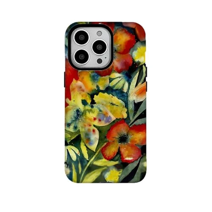 Phone Case Compatible with iPhone 15, Artistic Music Phone Case for Girls, Protective Hybrid 2-Layer Hard Shell, Gift for Women Music Lovers by HGDHE - Image 1