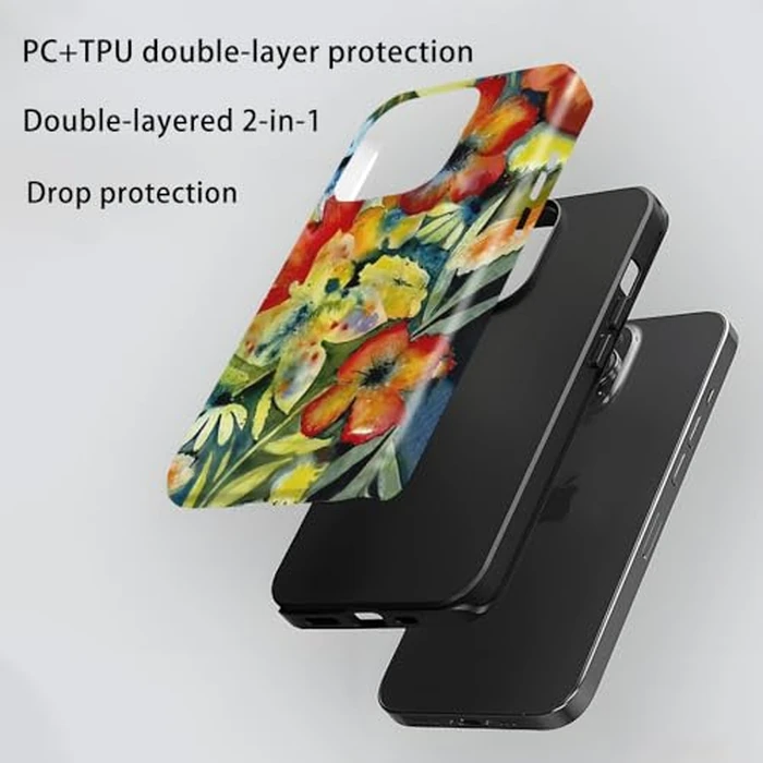 Phone Case Compatible with iPhone 15, Artistic Music Phone Case for Girls, Protective Hybrid 2-Layer Hard Shell, Gift for Women Music Lovers by HGDHE - Image 2