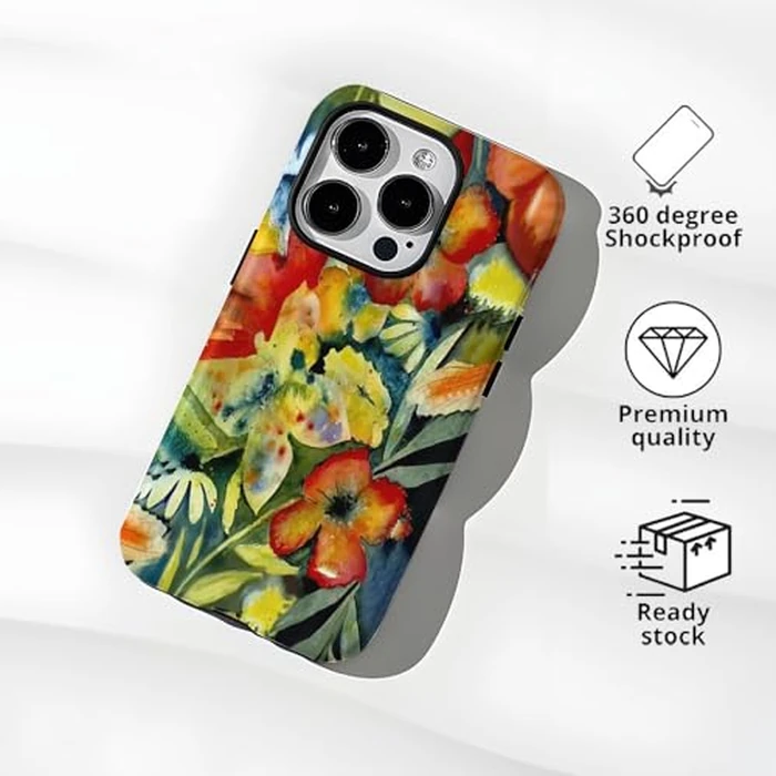 Phone Case Compatible with iPhone 15, Artistic Music Phone Case for Girls, Protective Hybrid 2-Layer Hard Shell, Gift for Women Music Lovers by HGDHE - Image 3