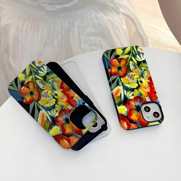 Phone Case Compatible with iPhone 15, Artistic Music Phone Case for Girls, Protective Hybrid 2-Layer Hard Shell, Gift for Women Music Lovers by HGDHE - Image 4