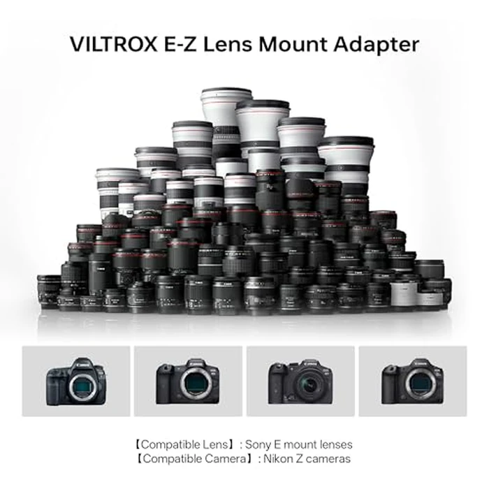 VILTROX E-Z Autofocus Lens Mount Adapter for Sony E Mount Lens to Z Cameras Z5 Z6 Z6II Z7 Z7II Z50 Zfc Z9 Zf Z3 - 4mm Ultra-Thin, EXIF, Auto Aperture, Full Copper, USB-C Upgrade by VILTROX - Image 3