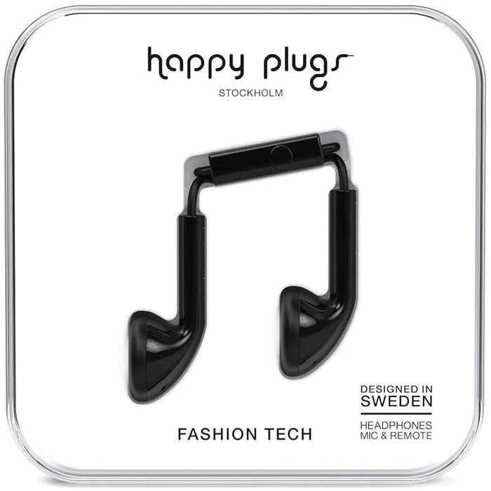 Happy Plugs 7705 Earbuds - Black by Happy Plugs - Refurbished - Excellent condition - CA$40.99