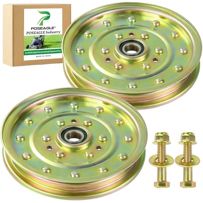 POSEAGLE 2 Pack 1-633109 Idler Pulley Replaces 132-9424 Exmark 126-7685 116-4667 Husqvarna 539102610 for Exmark Lazer Z 60 inch, Toro Z400 Z500 Z580 Z553 Z Master 60 inch Decks by POSEAGLE - Used - Very Good condition