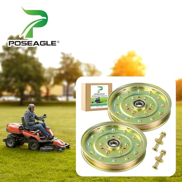 POSEAGLE 2 Pack 1-633109 Idler Pulley Replaces 132-9424 Exmark 126-7685 116-4667 Husqvarna 539102610 for Exmark Lazer Z 60 inch, Toro Z400 Z500 Z580 Z553 Z Master 60 inch Decks by POSEAGLE - Image 2