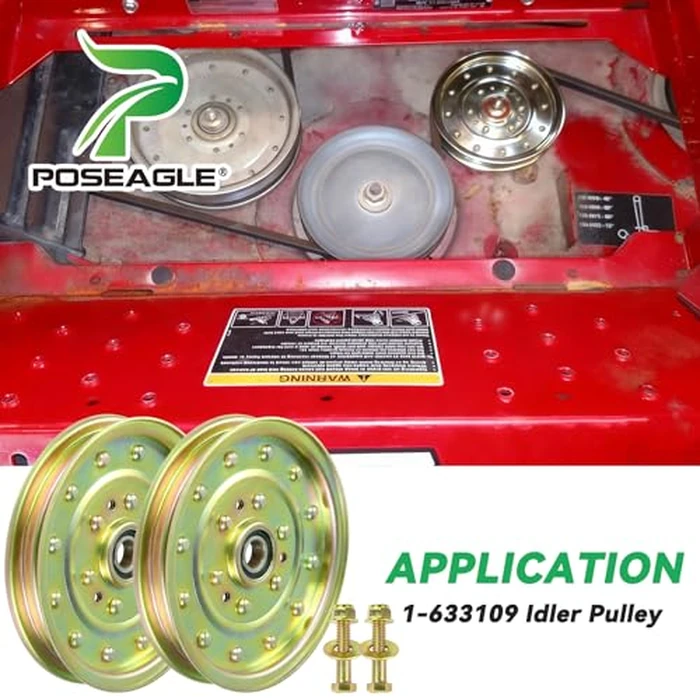 POSEAGLE 2 Pack 1-633109 Idler Pulley Replaces 132-9424 Exmark 126-7685 116-4667 Husqvarna 539102610 for Exmark Lazer Z 60 inch, Toro Z400 Z500 Z580 Z553 Z Master 60 inch Decks by POSEAGLE - Image 9