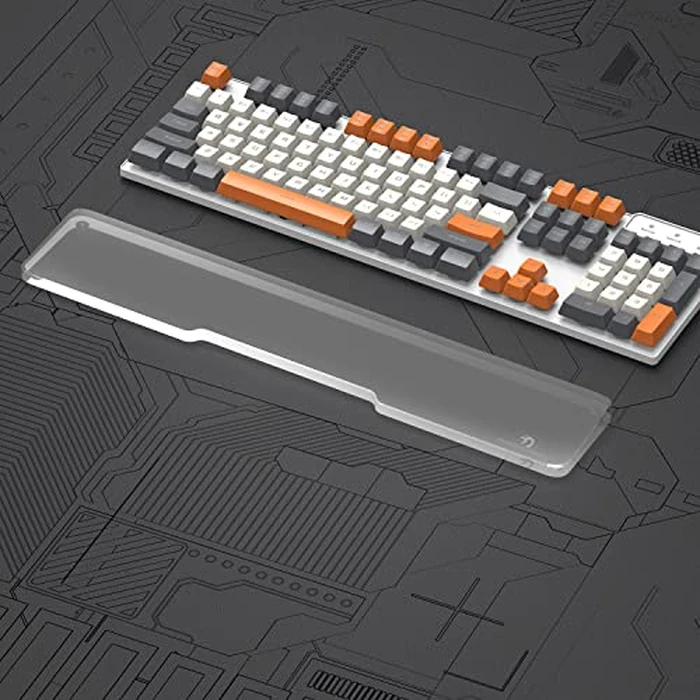 SELORSS Acrylic Keyboard Wrist Rest - Full Size 100% Keyboard- Mechanical Keyboards Ergonomic Palm Rest for Computer Keyboard,Anti-Slip Base,Wrist Pad for Laptop,Office & Home-Easy Typing by SELORSS - Used - Like New condition