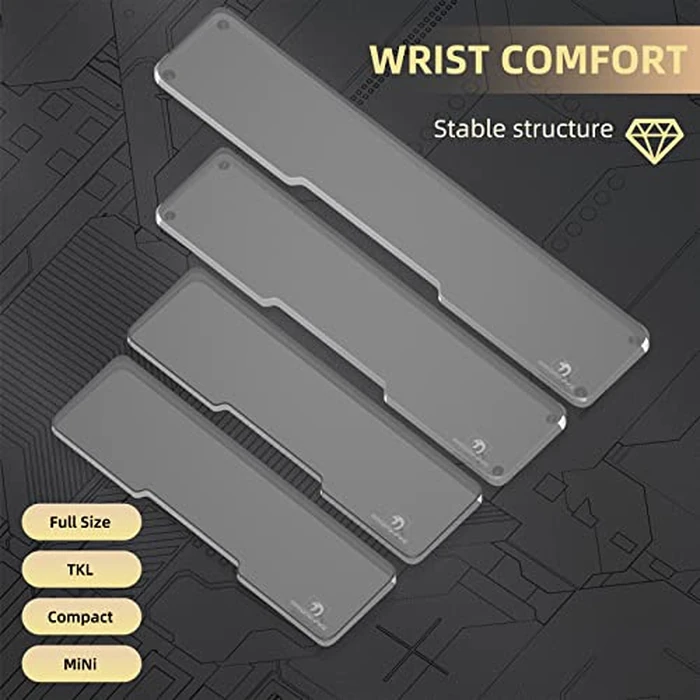 SELORSS Acrylic Keyboard Wrist Rest - Full Size 100% Keyboard- Mechanical Keyboards Ergonomic Palm Rest for Computer Keyboard,Anti-Slip Base,Wrist Pad for Laptop,Office & Home-Easy Typing by SELORSS - Image 7