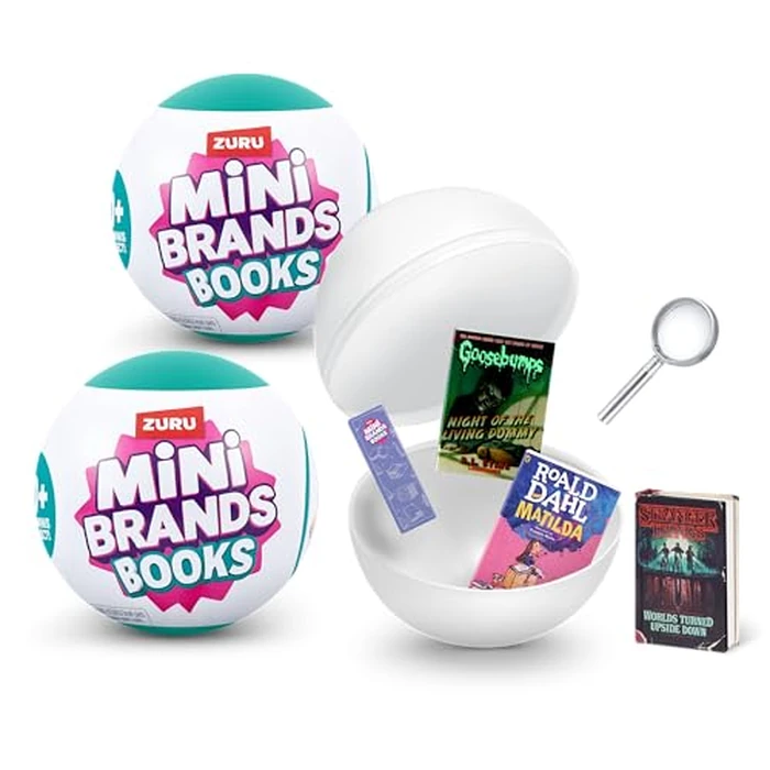Mini Brands Books (2 Pack) by ZURU Real Miniature Book Brands Collectible Toy, Capsules of 5 Mystery Miniature Books with Real readable Pages and Accessories for Kids, Teens, Adults by Mini Brands - Used - Like New condition
