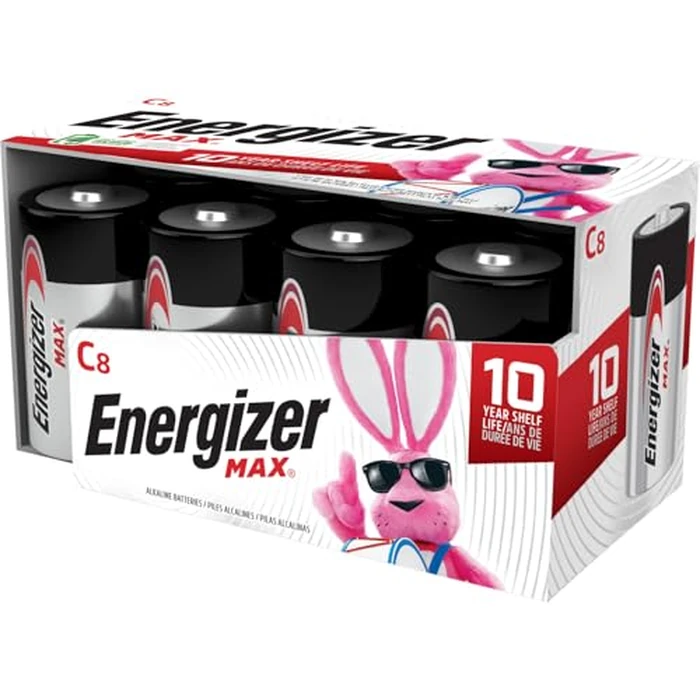 Energizer MAX C Batteries, Premium Alkaline C Cell Batteries (8 Battery Count) by Energizer - Used - Like New condition - US$12.85