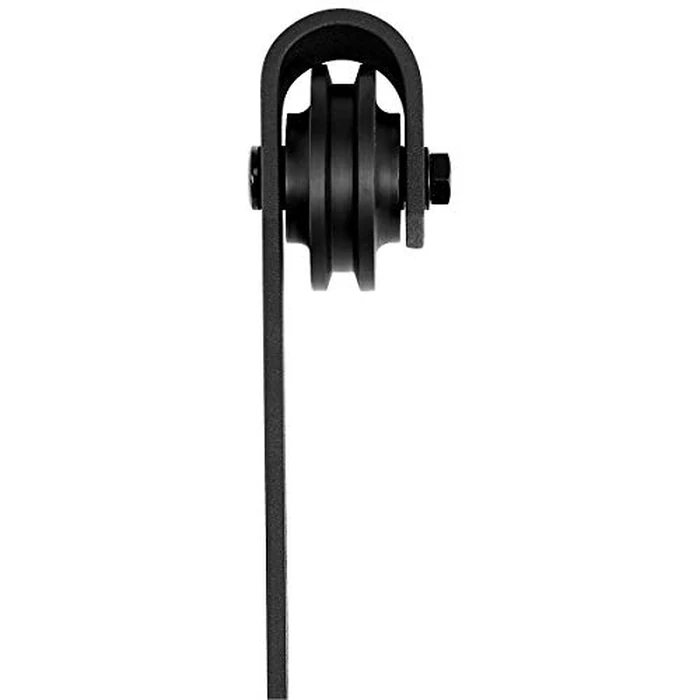 Amazon Basics J Shape Sliding Barn Door Hardware Kit, 6.6 Foot, Black by Amazon Basics - Image 5