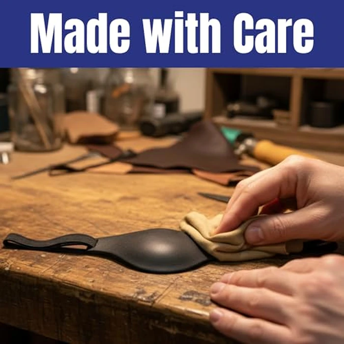 Black Leather Eye Patch with Adjustable Band and Concave Design - Comfortable Medical Eye Patch for Left or Right Eye by Extraordinary Commissary - Image 8