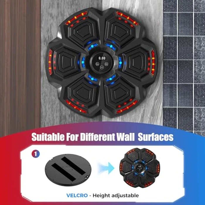 Music Boxing Machine for Adults Kids,Smart Boxing Pad Training Machine,Wall Target Punching Workout for Kids,Reflex Training Suitable for Home,Office,Gym,Fun Fitness Equipment by LOLBOX - Image 4