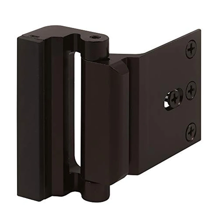 Prime-Line U 11126 Door Reinforcement Lock - Add Extra, High Security to your Home and Prevent Unauthorized Entry - 3 In. Stop, Aluminum Construction, Bronze (Single Pack) by PRIME-LINE - Used - Very Good condition - US$12.61